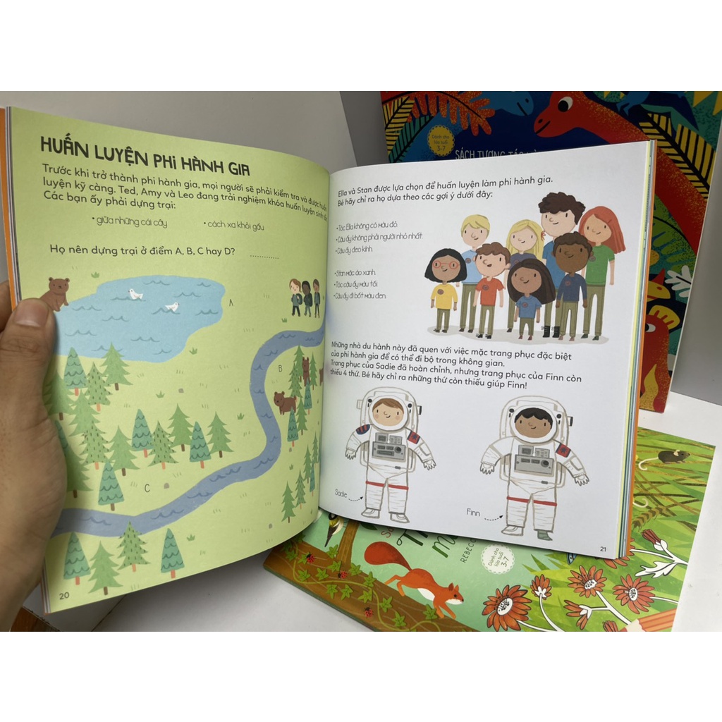 Sách - Thiên nhiên muôn màu – Khủng long kỳ thú – Vũ trụ diệu kỳ– Rebecca Gilpin – Erica Harrison - combo 3 cuốn