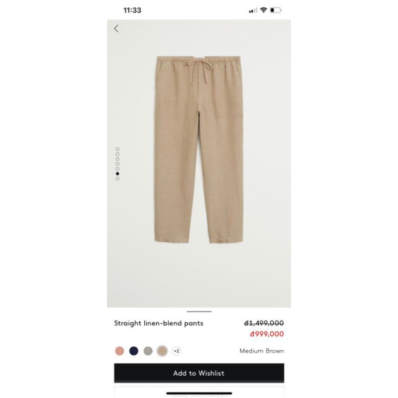 Quần nữ baggy linen