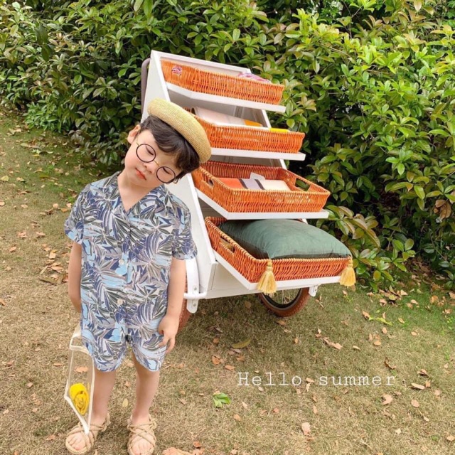 Bộ đi biển cho bé chất tơ đũi nhẹ mát cực chất