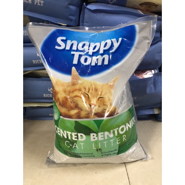 Cát Đất Sét Snappy Tom 5L, Cát Vệ Sinh Cho Mèo 4kg Khử Mùi An Toàn Cho Thú Cưng Ít Bụi Hạt Nhỏ Thấm Hút Tốt
