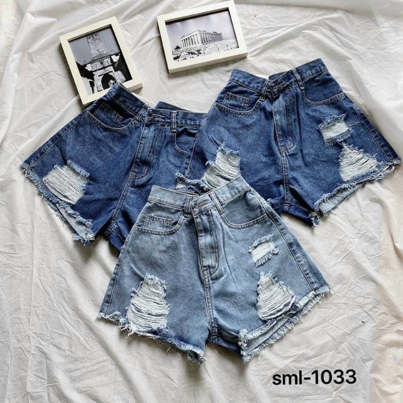 QUẦN SORT JEAN BIGSIZE RÁCH ĐẬM/NHẠT MÃ 1033 SIZE 30 ĐẾN 35 | BigBuy360 - bigbuy360.vn