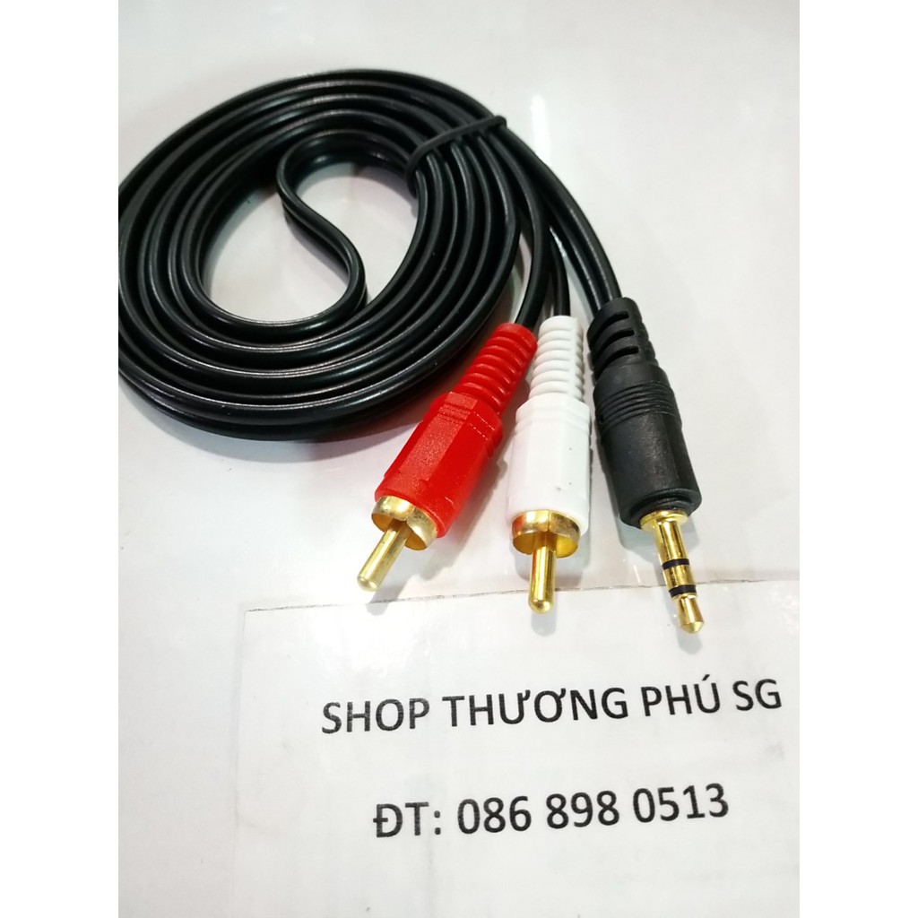 Cáp âm thanh 1 đầu 3.5mm ra 2 đầu AV - Cáp dài 1.5M