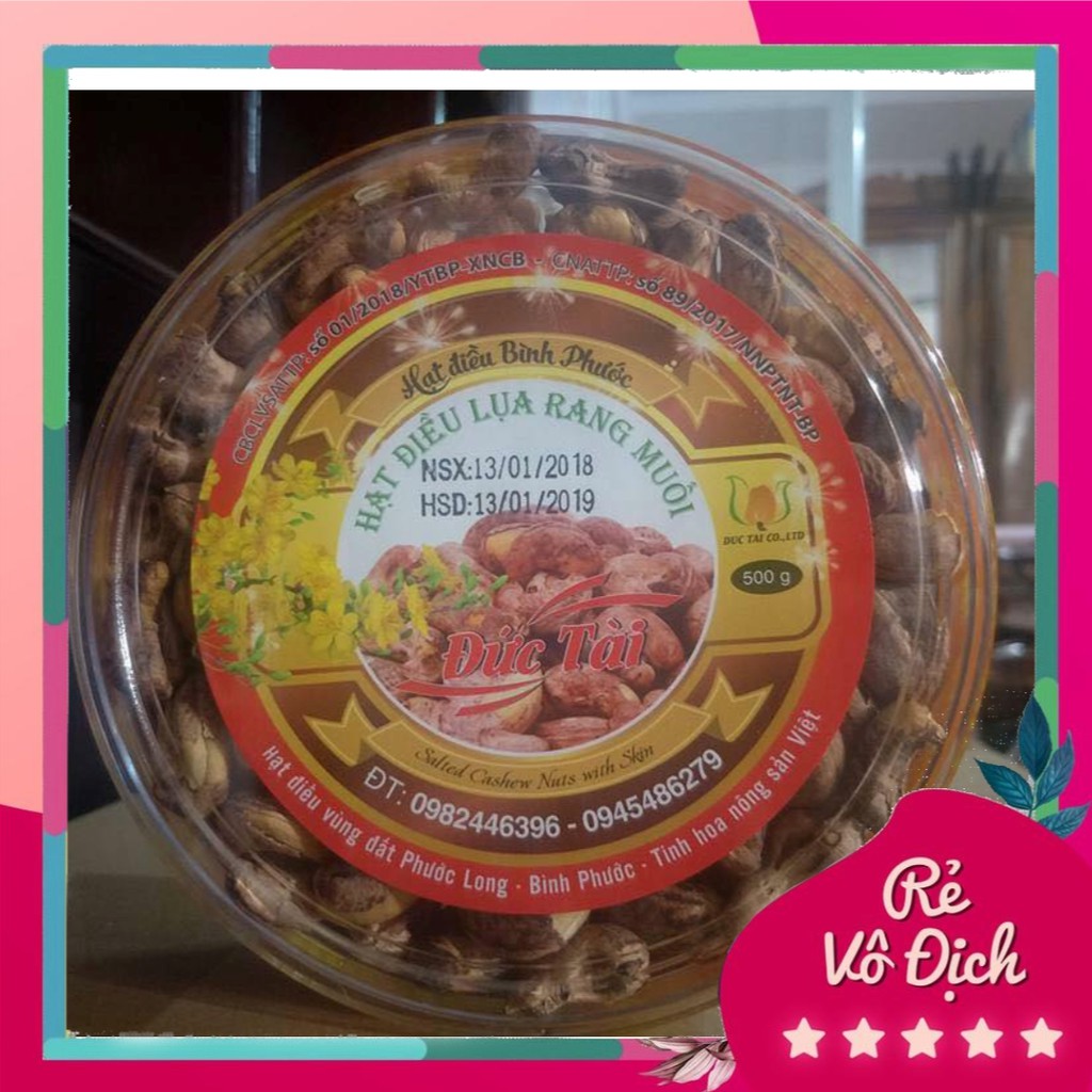 HẠT ĐIỀU RANG MUỐI HỘP TRÒN 500gr ❤FREESHIP❤ HẠT ĐIỀU BÌNH PHƯỚC, CHẤT LƯỢNG XUẤT KHẨU | BigBuy360 - bigbuy360.vn