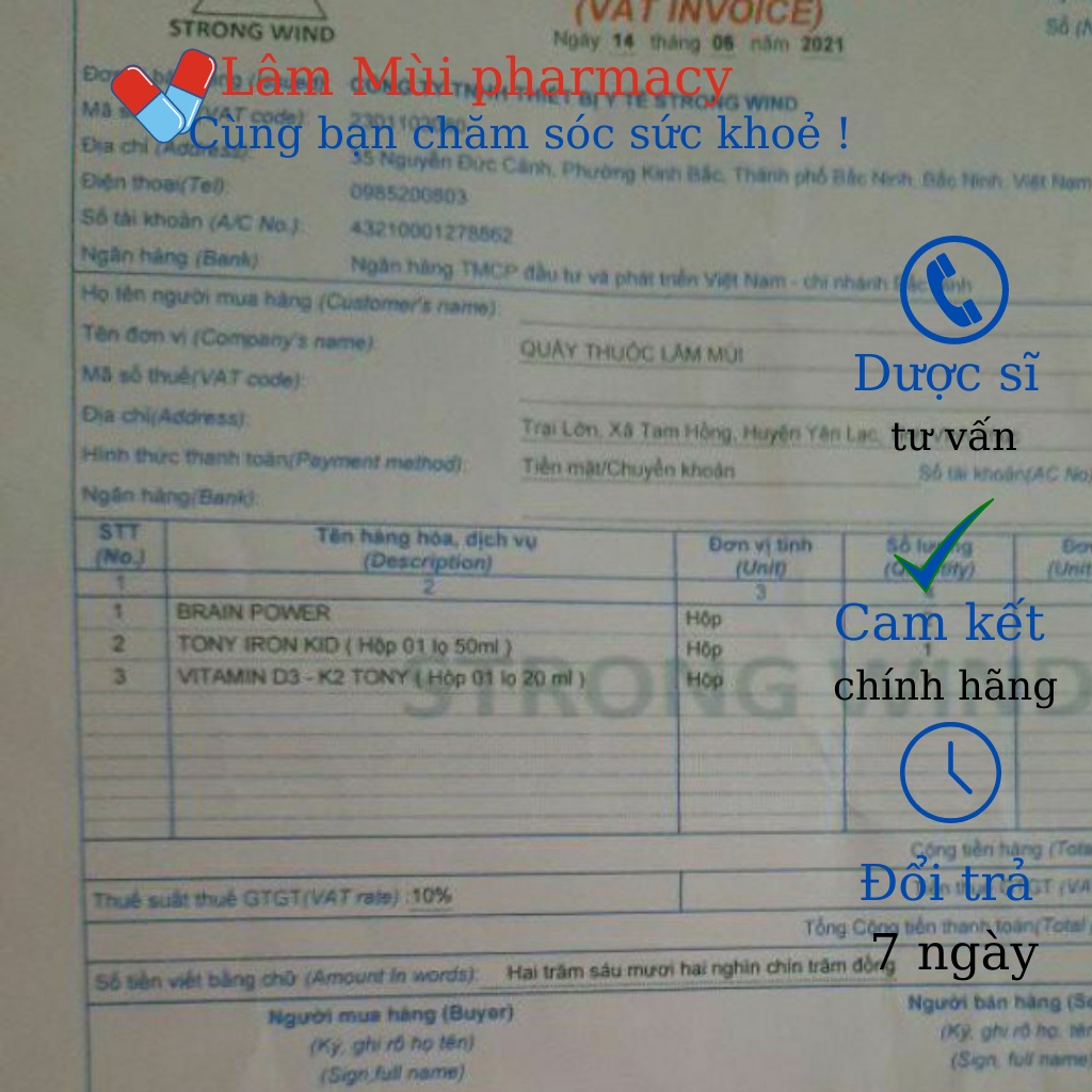 Brain Power ht Tự Kỷ, Chậm Nói, Kém Tập Trung. Mua 5h tặng  canxi nước trị giá 150k lammuipharmacy