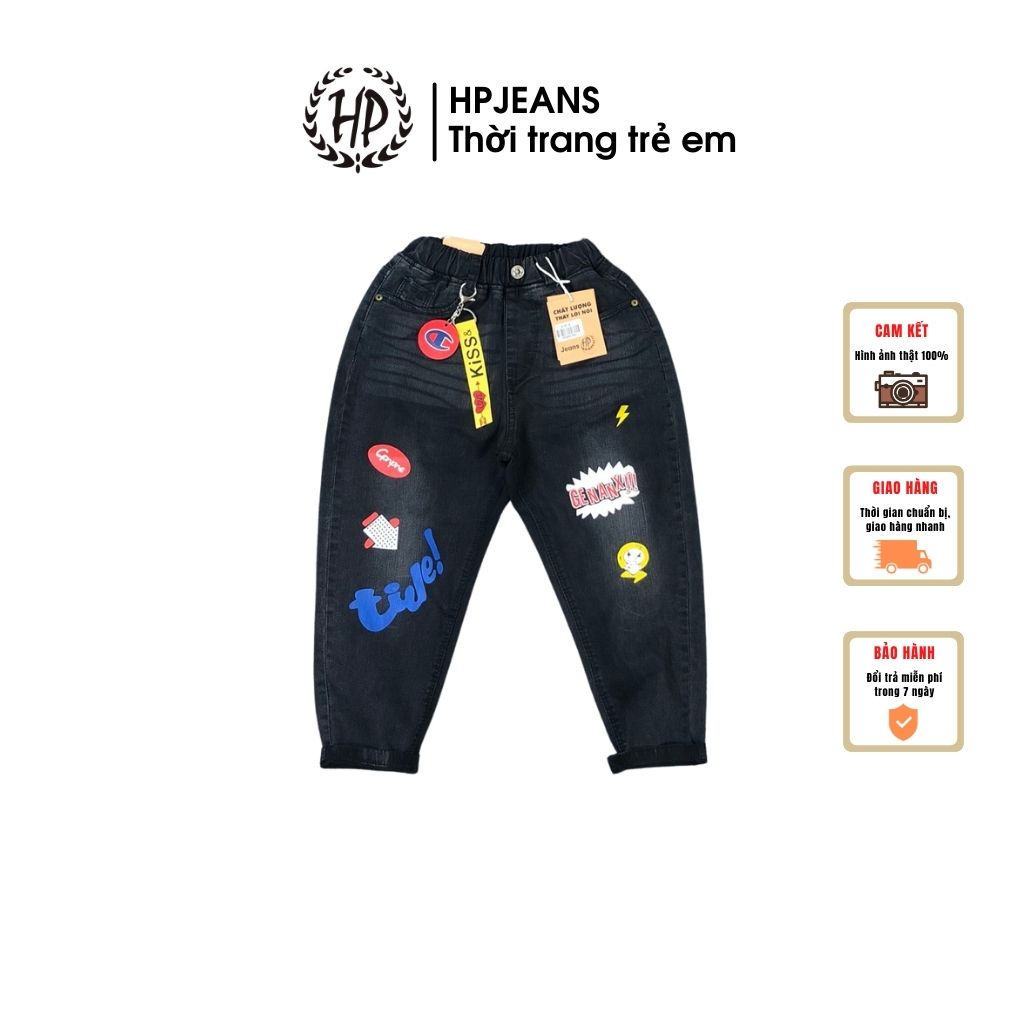 Quần Jean Bé Trai HPJEANS897 Quần Dài Cho Bé Trai HPjeans Cho Các Bé Từ 7 Đến 11 Tuổi [HP897]