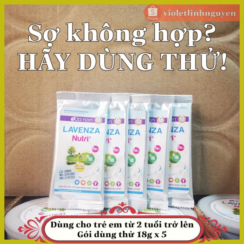 (MẪU DÙNG THỬ) 5 - 10 gói Sữa non Lavenza Nutri+ dinh dưỡng cho trẻ từ 2 tuổi trở lên