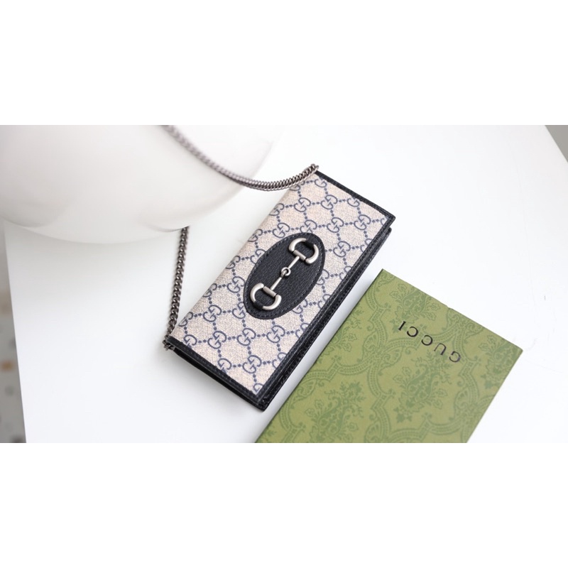 Ví clutch Gucci 3 màu mới dáng đẹp kèm dây đeo chéo size 19cm