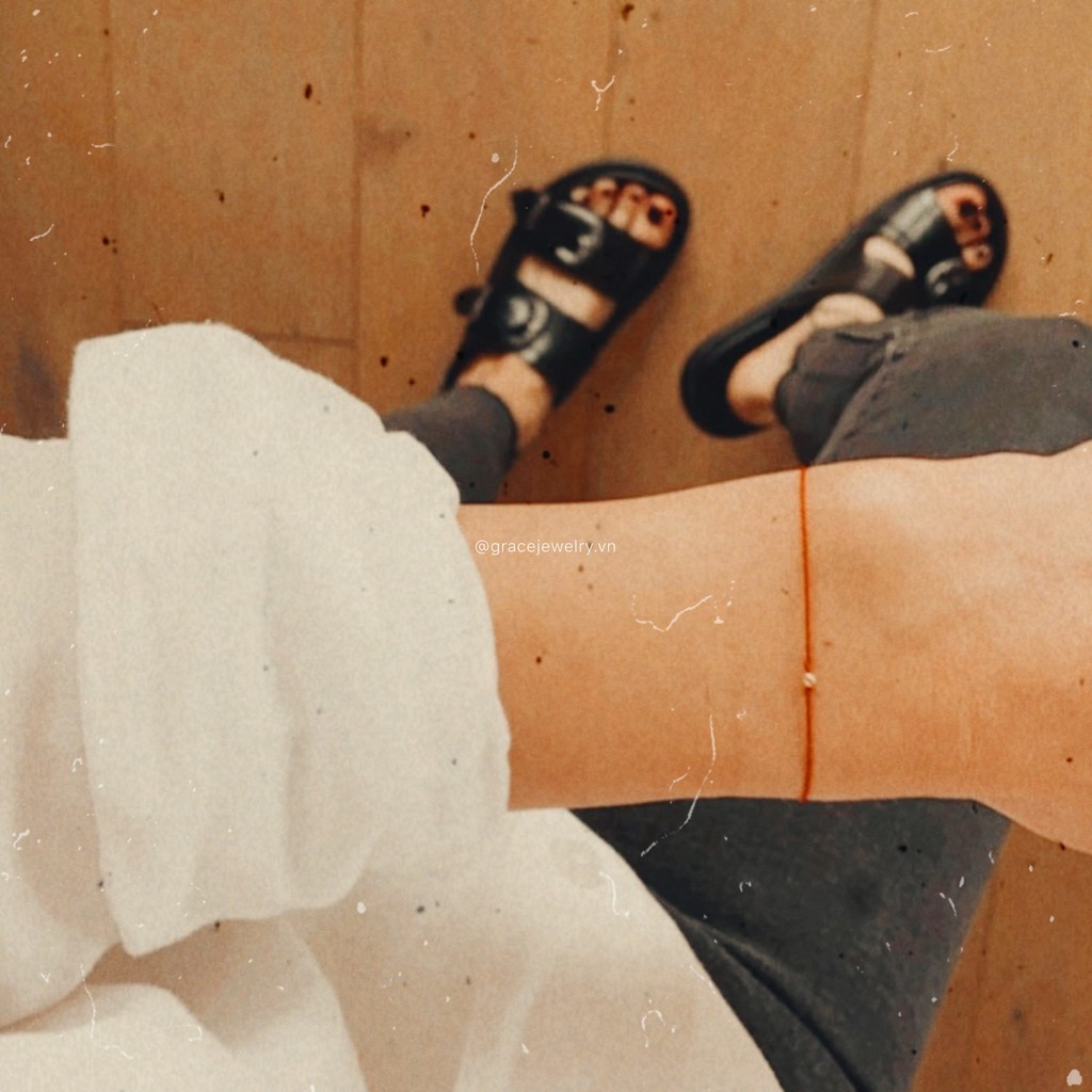 Lắc tay May Mắn Chỉ đỏ Bi Bạc 925 bọc vàng 18k Grace Jewelry - The Hope