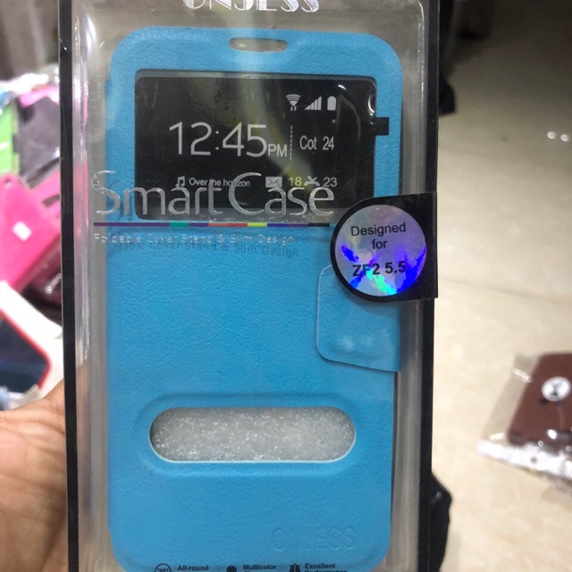 Bao da asus zenfone 2 (5.5 inch ) trơn màu