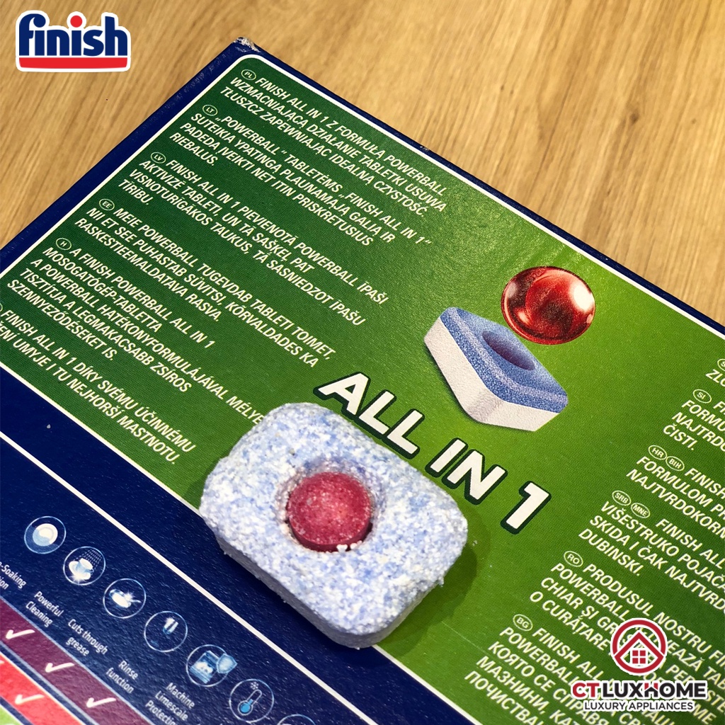 1 Viên rời rửa chén bát Finish All In One - Hàng chính hãng
