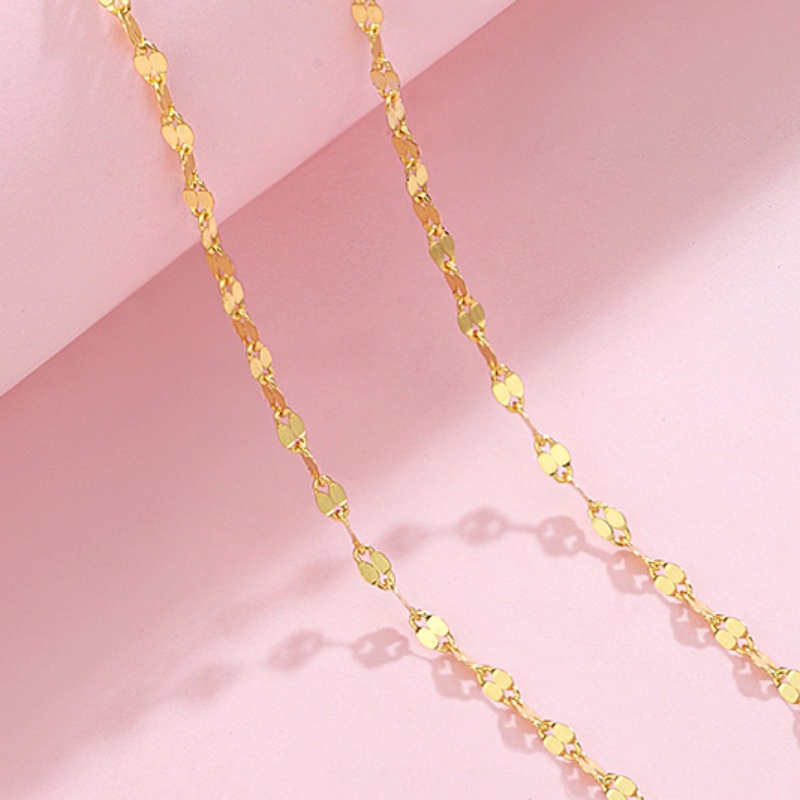 Còn hàng MỚI 9 kiểu Dây chuyền vàng 18K Vòng cổ bạc thật 925 Thiết kế / Chiều dài Dây chuyền mặt dây chuyền mạ vàng