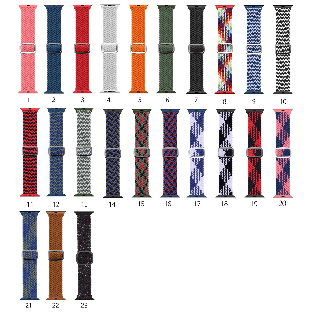 Dây Đeo Đồng Hồ Bằng Nylon Co Giãn Điều Chỉnh Được Cho Apple Watch 41 / 40 / 38mm 49 / 45 / 44 / 42mm Series Ultra / 8 / 7 / SE / 6 / 5 / 4 / 3 / 2 / 1