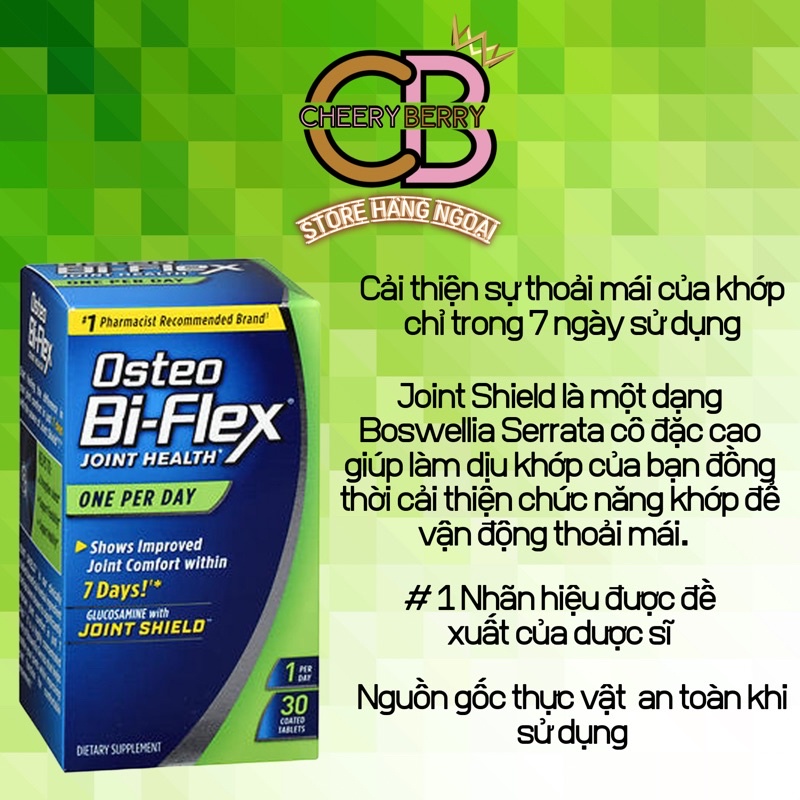 Osteo Bi-Flex One Per Day liều cao hỗ trợ xương khớp 30 viên  - USA 🇺🇸