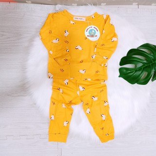 Bộ Minky Mon thun lạnh dài tay cho bé