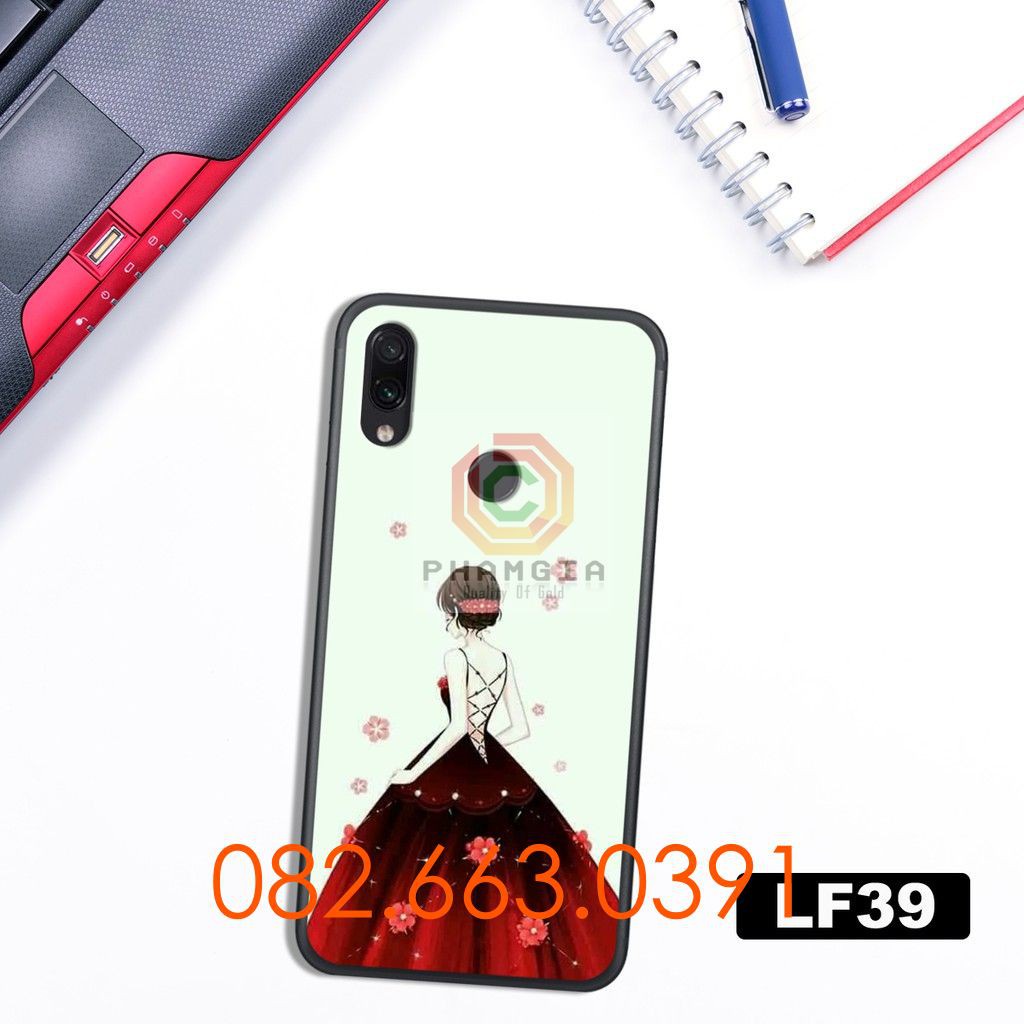 Ốp lưng ép kinh Xiaomi redmi 7/ Redmi 7A in hình cô gái