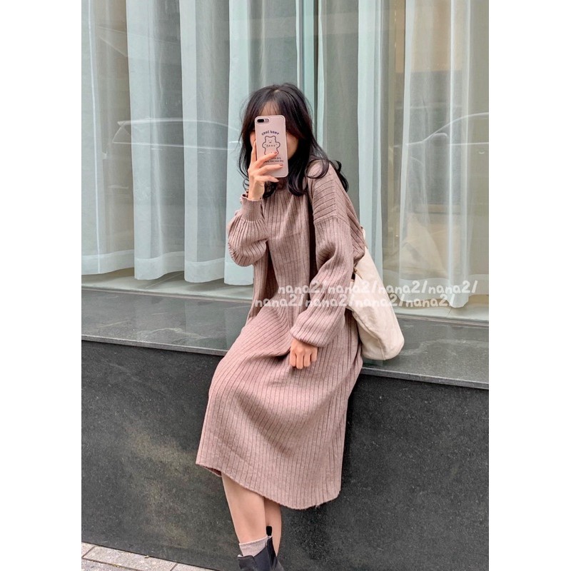 Váy len dáng xuông