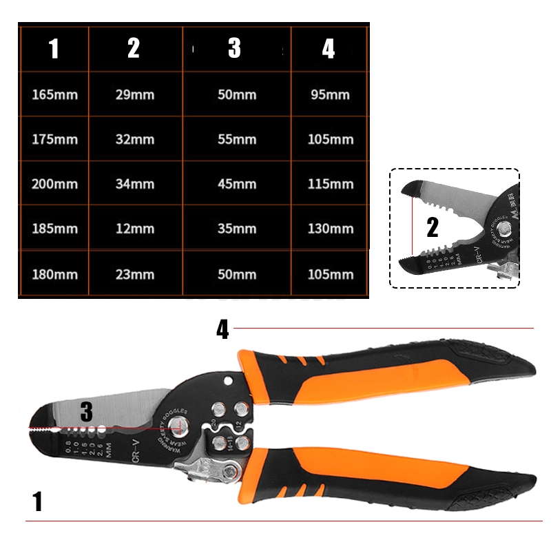Kìm Tuốt Dây Điện Đa Năng 200mm