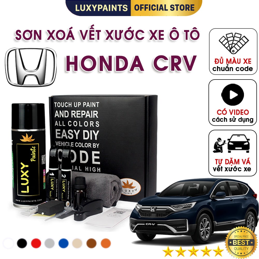 Sơn xóa vết xước xe ô tô Honda CRV LUXYPAINTS, màu chuẩn theo Code dễ sử dụng độ bền cao - LP01HOCR