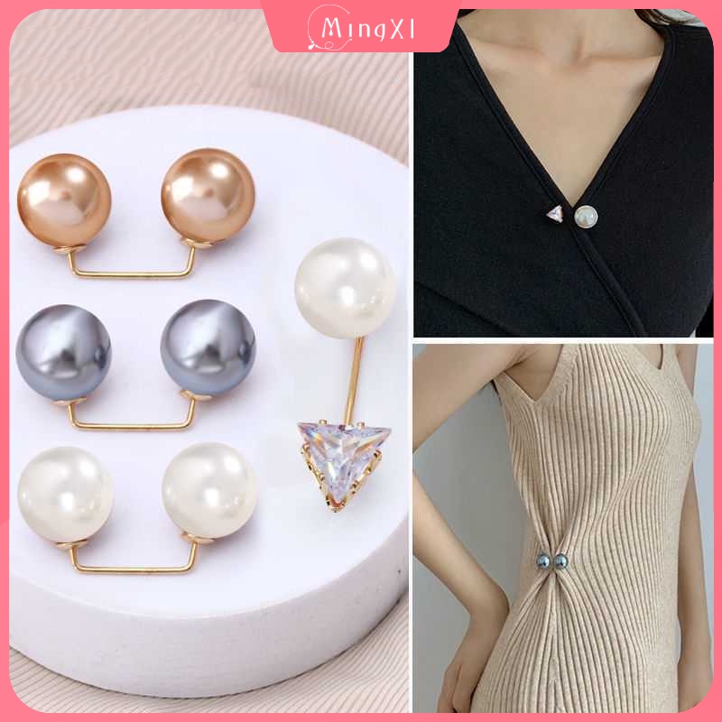 Set 3 Ghim Cài Áo Cố Định Quần Nhỏ Điều Chỉnh Linh Hoạt Phong Cách Hàn Quốc Cho Nữ
