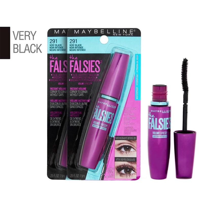 Mascara Maybelline the Falsie Volum Express waterproof mã 291 và 292