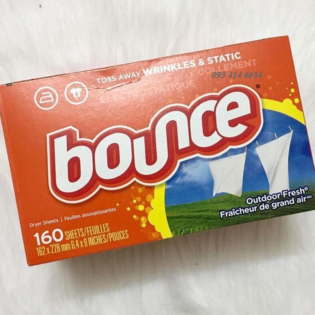 Giấy Thơm Quần Áo Bounce LOẠI 160 TỜ CỦA Mỹ