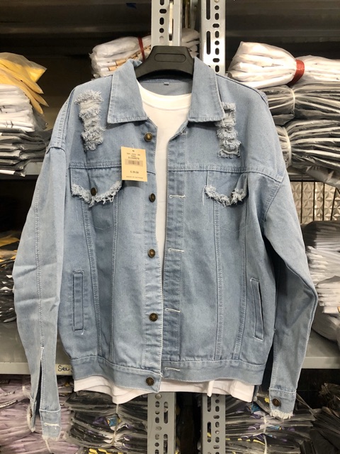 Nhập WAPCK111 giảm 25k đơn từ 200k - Áo Khoác JEAN XANH in TALKAWALK Unisex