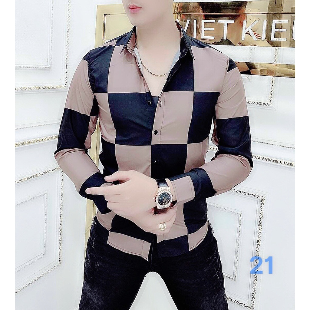 ÁO SƠ MI TSM CARO TRẮNG-ĐEN