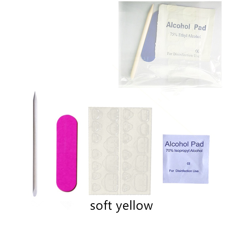 Bộ Dụng Cụ Làm Móng Tay Giả Bốn Món Bằng Cotton Gel Cồn Hai Mặt Màu Cam Cá Nhân