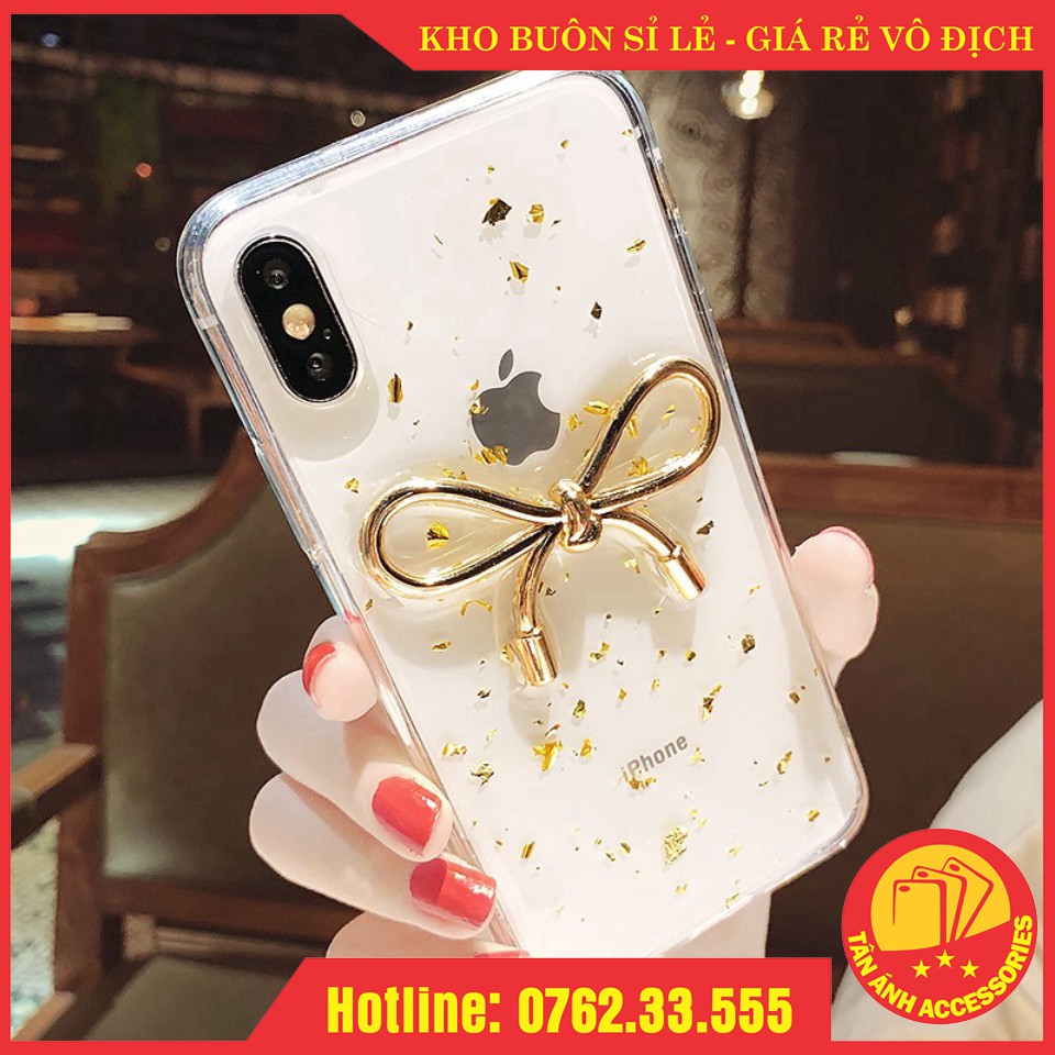 Ốp iphone - Ốp lưng 3d Nơ vàng kim tuyến 6/6s/6plus/6s plus/7/8/7plus/8plus/x/xs/xs max/11/11pro max - 11G 2m1