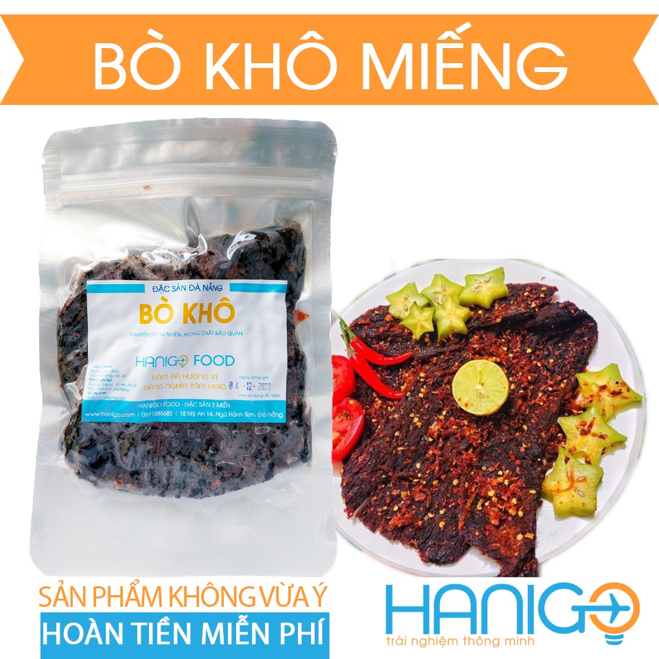 Bò Khô Miếng Đà Nẵng Ngon- Khô Bò Miếng 100% Thịt Bò Tươi- Gia Vị Tự Nhiên- Hanigo Food Đặc Sản Đà Nẵng Ngon | BigBuy360 - bigbuy360.vn