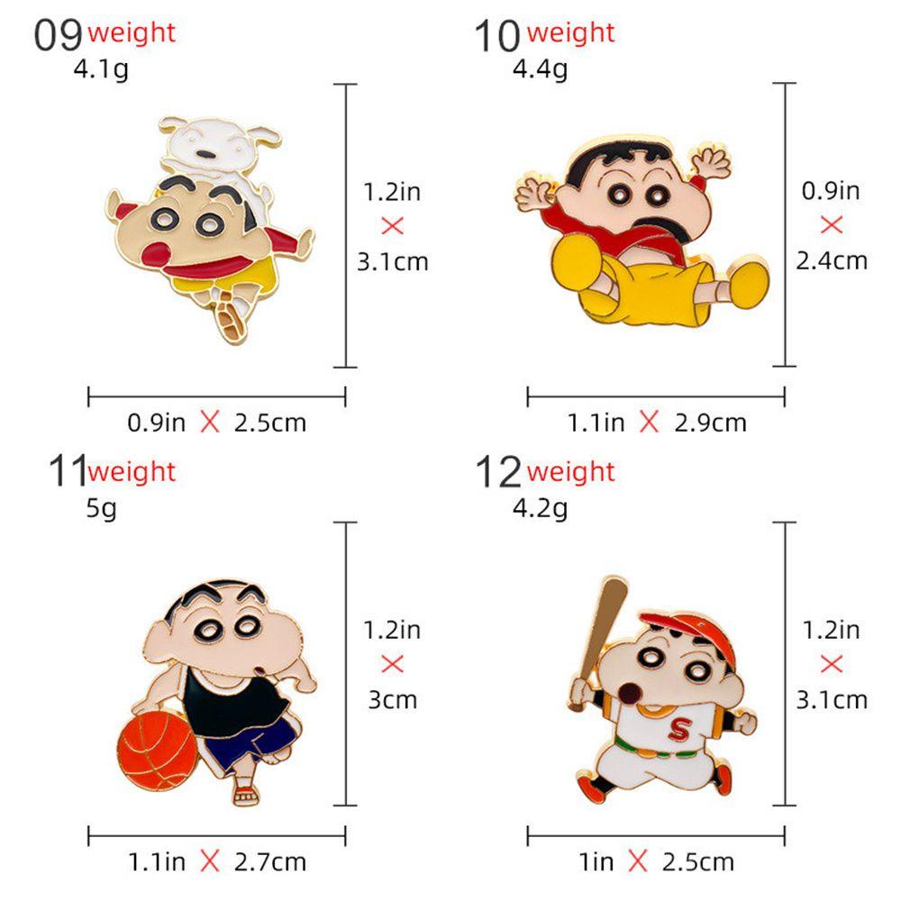Ghim Cài Áo Bằng Kim Loại Tráng Men Hình Cậu Bé Bút Chì Dùng Hóa Trang