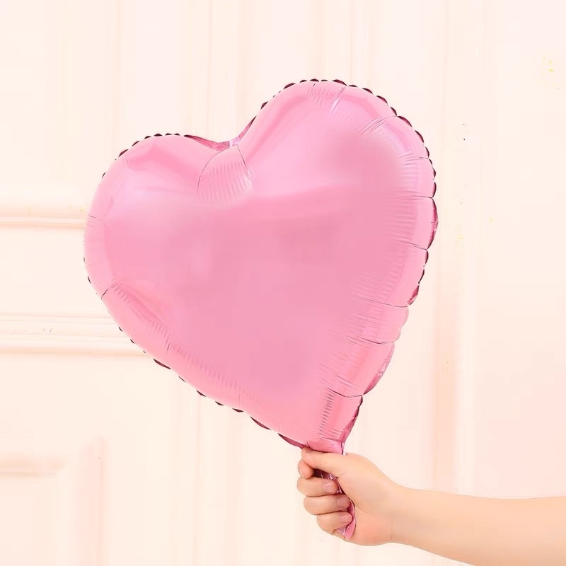 Bóng Trái Tim Tráng Nhôm Trang Trí Sinh Nhật Thôi Nôi Cưới Hỏi Sự Kiện Nhiều Màu Sắc