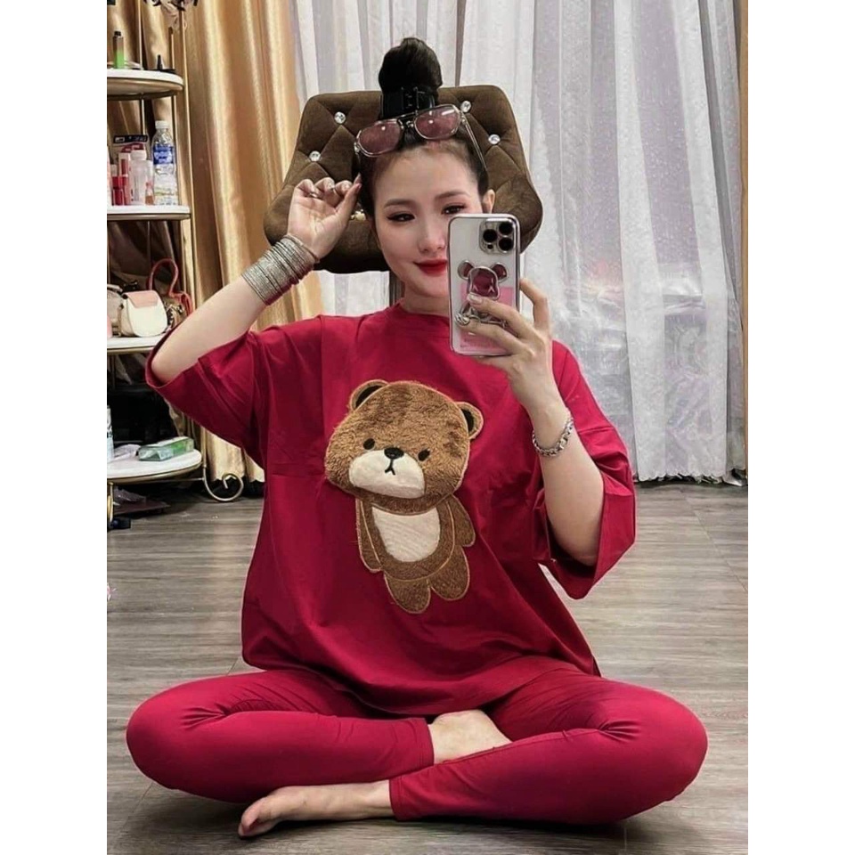 Set Bộ Cotton Quần Dài Cực Xinh - Mẫu Mặc SP Thật Chụp