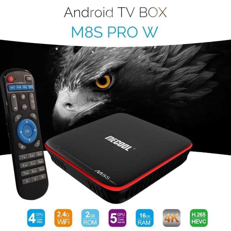 Hộp Tv Mecool M8s Pro W Android 7.1 Hd 4k 3d S905w Lõi Tứ 2g + 16g Usb Hdmi Tf