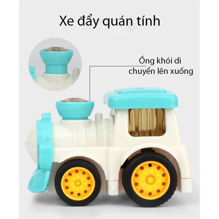 Bộ xe đồ chơi quán tính KAVY  hình con vật hoạt hình vui nhộn di chuyển xa nhanh, đẹp nhựa an toàn