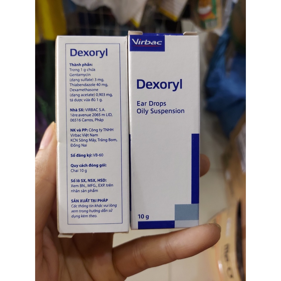 Virbac Dexoryl 10g dung dịch viêm tai cho chó mèo