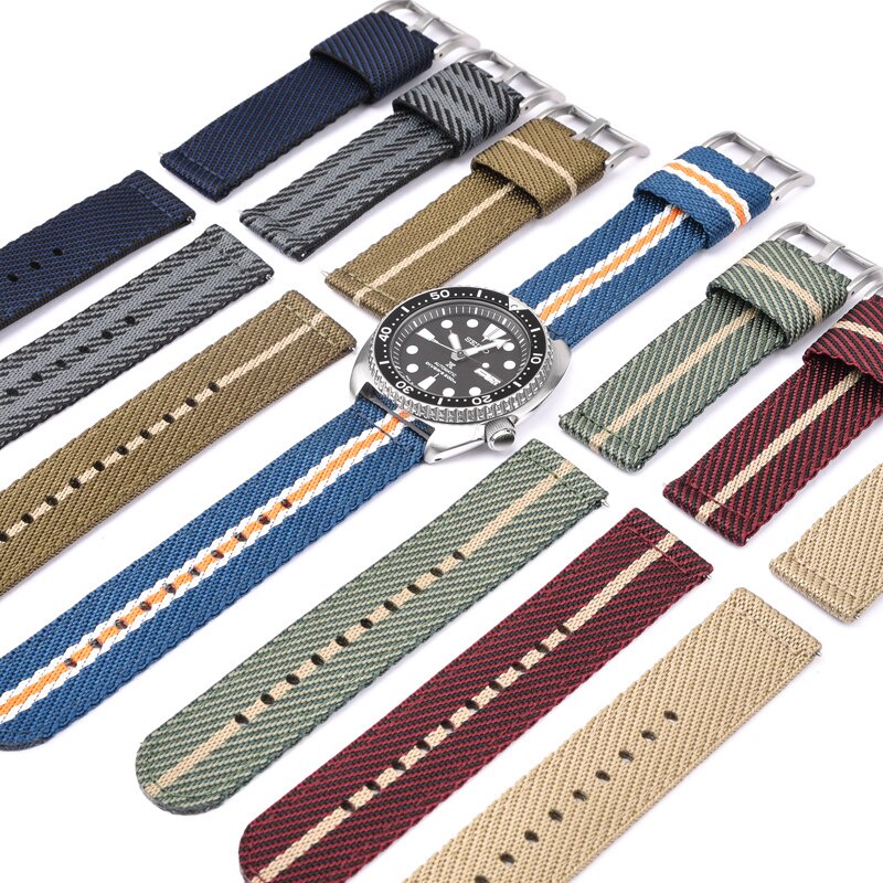 Dây Đeo Đồng Hồ Thể Thao Bằng Vải Bố Nylon Cao Cấp 18mm-24mm 20mm 22mm Cho Samsung