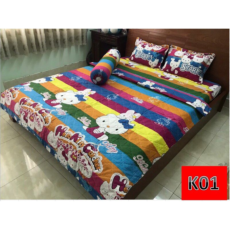 Mền Cotton Poly có chần gòn 1m8x2m nhiều hình