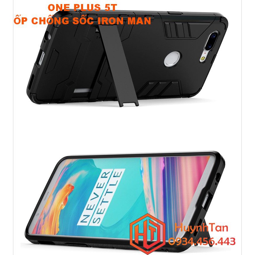 Ốp lưng Oneplus 5T cao su chống sốc iron man Ver 1