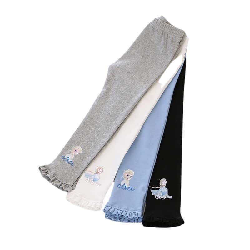 Quần legging Quần dài cotton Elsa 6 mầu đen, trắng, ghi, hồng, than và xanh XHN749