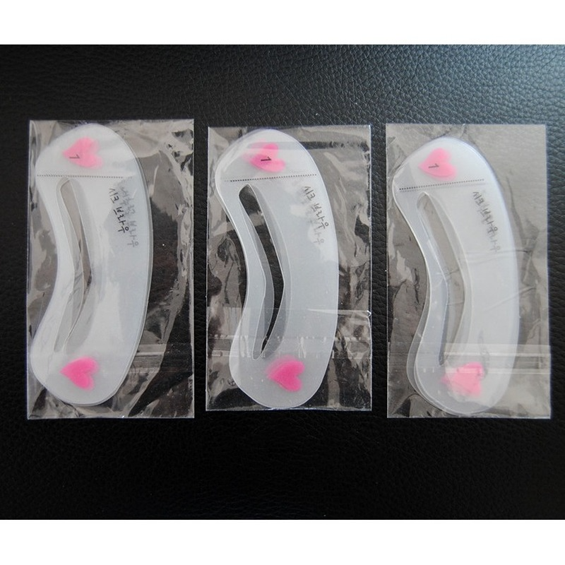 Set 3 Khuôn Hỗ Trợ Kẻ Lông Mày Làm Đẹp Phong Cách Hàn Quốc
