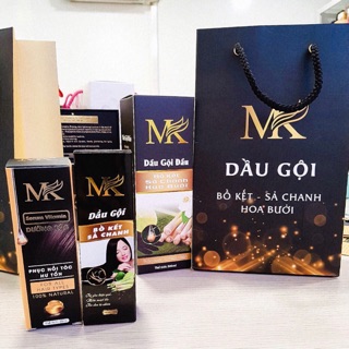 Dầu gội bồ kết sả chanh hoa bưởi MK + tặng 1chai serum dưỡng tóc chính hãng
