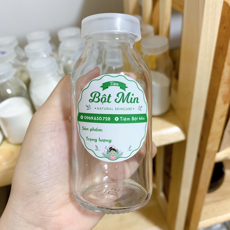 Lọ thuỷ tinh đựng bột 50g nắp nhựa