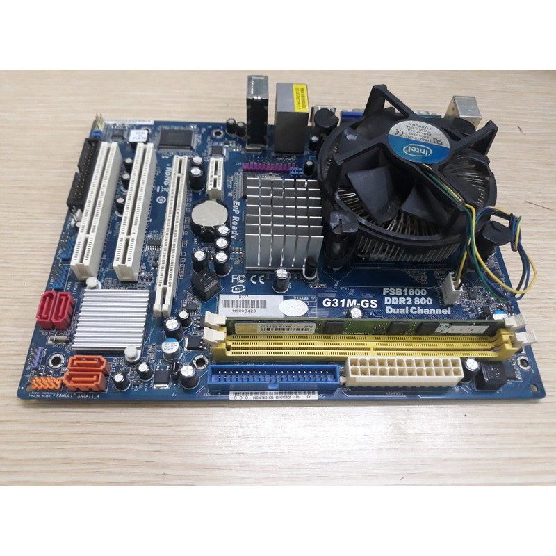 [Mã 1511ELSALE hoàn 7% đơn 300K] Combo main Asrock G31 + ram 2gb + CPU E5300