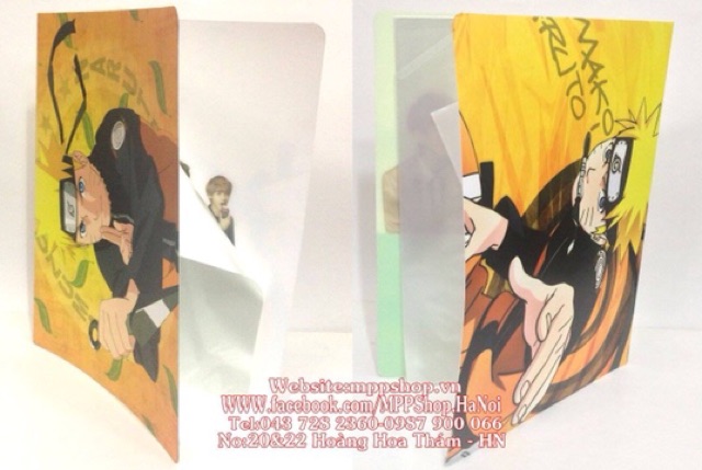 Kẹp đựng bài kiểm tra ảnh naruto 30 lá đựng 60 ảnh bài