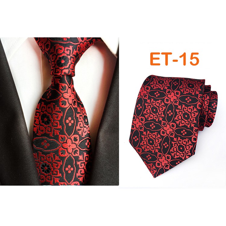 Mới Cà Vạt Lụa 8cm Họa Tiết Hoa Thời Trang Cho Nam