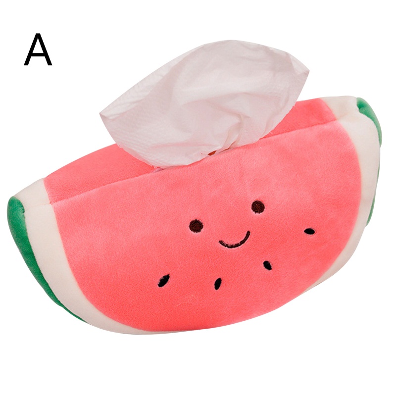 Hộp Đựng Khăn Giấy Hình Trái Cây Bằng Lông Nhung Dễ Thương Xinh Xắn