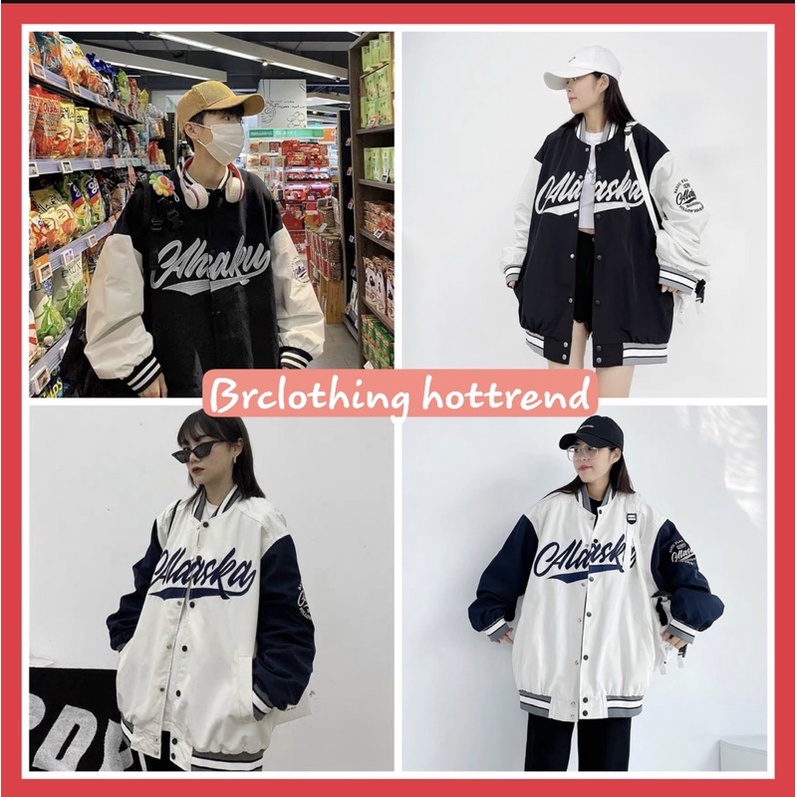 Áo Bomber Jacket Dù 2 Lớp ALASKA Unisex Nam Nữ🎀FREESHIP🎀Chất Gió dù,2 lớp,from rộng bo tay