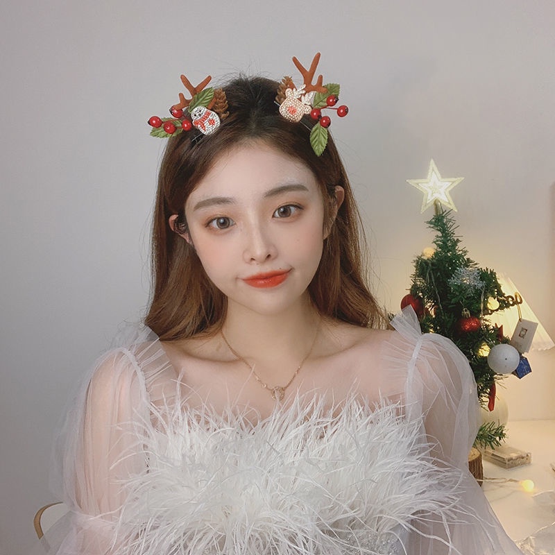 Dây cột tóc phong cách giáng sinh đơn giản dễ thương cho nữ