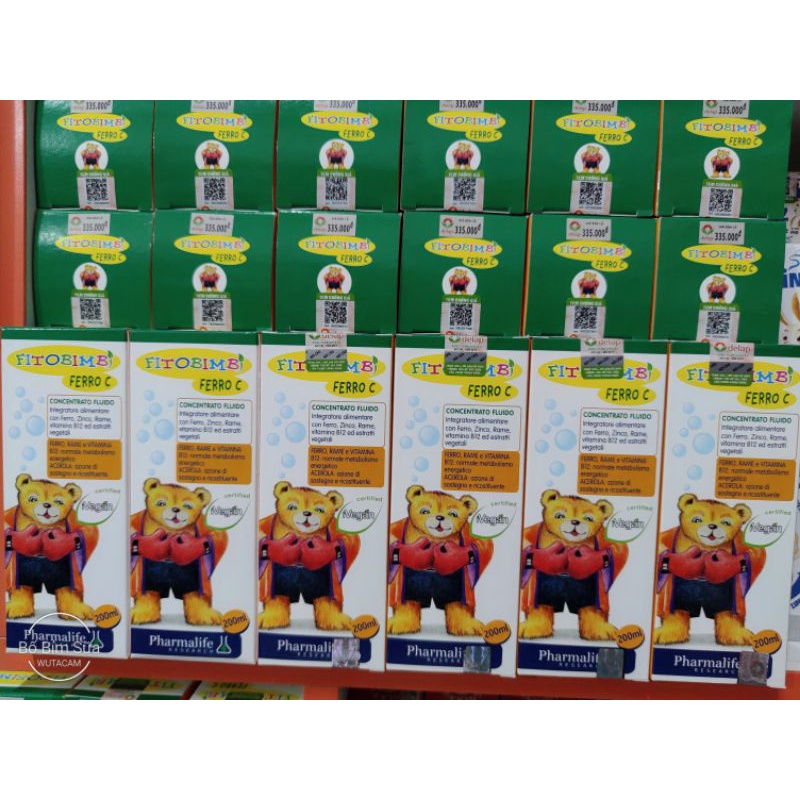 🆘  Fitobimbi Ferro C Bổ Sung Sắt,Kẽm,Vitamin C.Tăng Đề Kháng,Bổ Máu Cho Bé